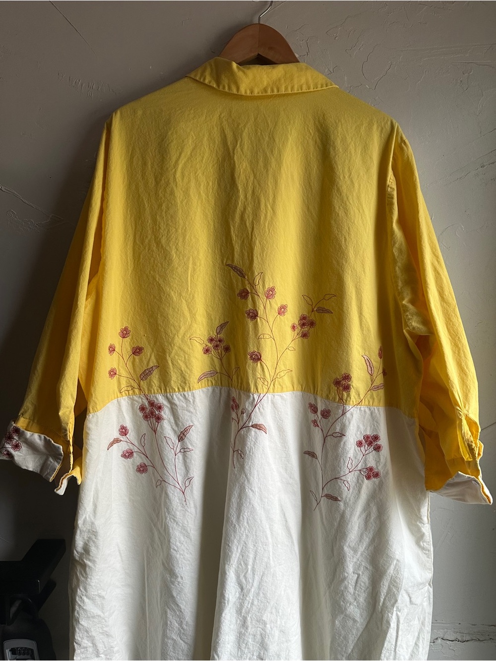 Samant Chauhan 3X Embroidered Duster Shirt Dress Lagenlook Artsy Boho Midi - Picture 11 of 15